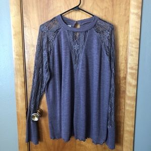 Maurice’s Plus Purple/Mauve Lace Long Sleeve